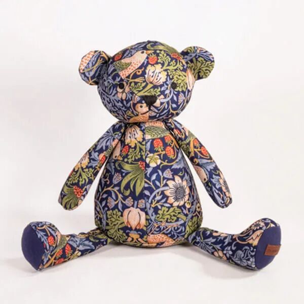Morris & Co Strawberry Thief Bear Dog Toy