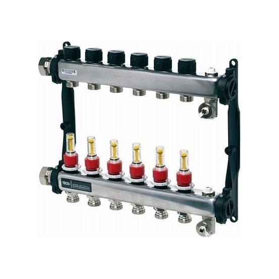 TECE TECEfloor Edelstahl-Heizkreisverteiler, mit Durchflussanzeige (77310006)