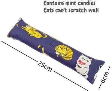 Uplifted Finds Bite Resistant Canvas Catnip Kicker Pillow Toy 1