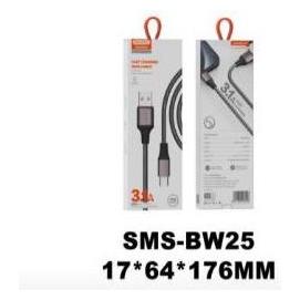 Somostel USB-A-AUF-LIGHTNING-KABEL 3.1A SCHWARZ V8 1M POWERLINE SMS-BW25 (1 m) (60442002)