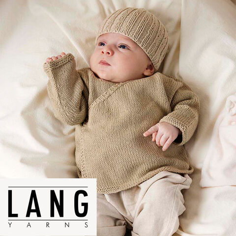 Strickanleitung – Wickeljacke "Anders" aus Lang Yarns Baby Cotton Naturally Colored