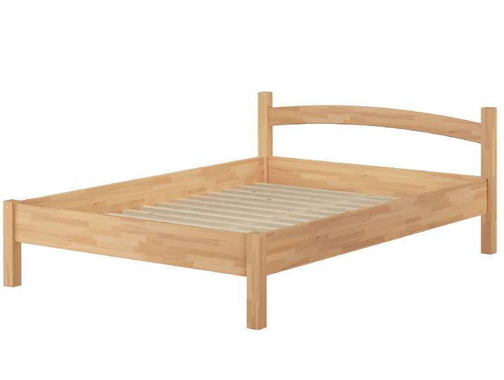 Massivholzbett 140 x 200 cm Buche Doppelbett Massivholz