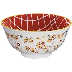 6x Cilio Bowl Amici Blumen Porzellan 500 ml, Schüssel + Schale, Mehrfarbig