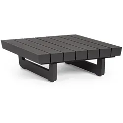 Couchtisch Infinity aus Aluminium, quadratisch und pulverbeschichtet, anthrazit, 74 cm