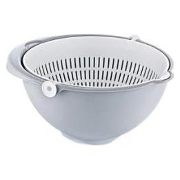 keeeper 2in1 Schüssel-Sieb "stella", klein, nordic-grey Schüssel mit Sieb, zusammen oder einzeln verwendbar (21 cm) (1052713000000)