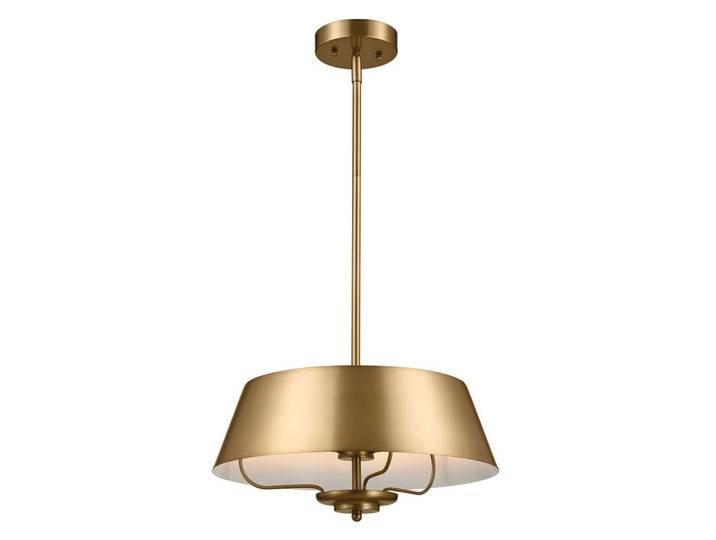 Suspension à double choix laiton naturel brossé D40,6cm