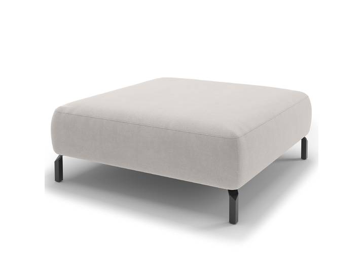 Repose-pieds 43cm Gris Tissu Esila: Gris clair