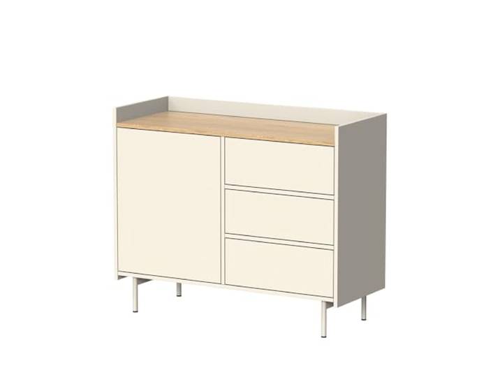 Vicco Kommode Velina, Creme, 100 x 82 cm mit 3 Schubladen und 1 Tür, zur Aufbewahrung von Kleidung und Alltagsgegenständen