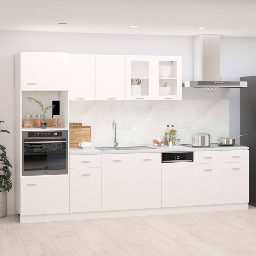 vidaXL Conjunto de armarios de cocina de 7 piezas Lyon blanca Blanco