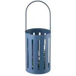 HOME STORY Laterne   ¦ blau ¦ Metall,Glas ¦ Maße (cm): H: 23  Ø: 12.0