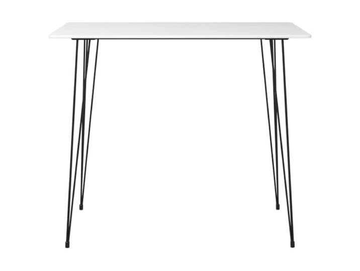 KGHERMDF Bartisch Weiß 120x60x105 cm MDF-Tischplatte, Stabile Metallbeine, Feucht Abwischbar, Einfacher Aufbau