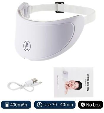 Inspired Living RadianceGlow LED Neck Mask 7 Color Photon Therapy Skin Tightening Device no Box
