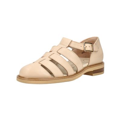 Riemchensandale PAUL GREEN "Paul Green Sandalen Glattleder", Damen, Gr. 39, beige (creme), Glattleder, Schuhe Riemchensandale