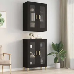 vidaXL Hängeschrank Schwarz 69,5x34x90 cm