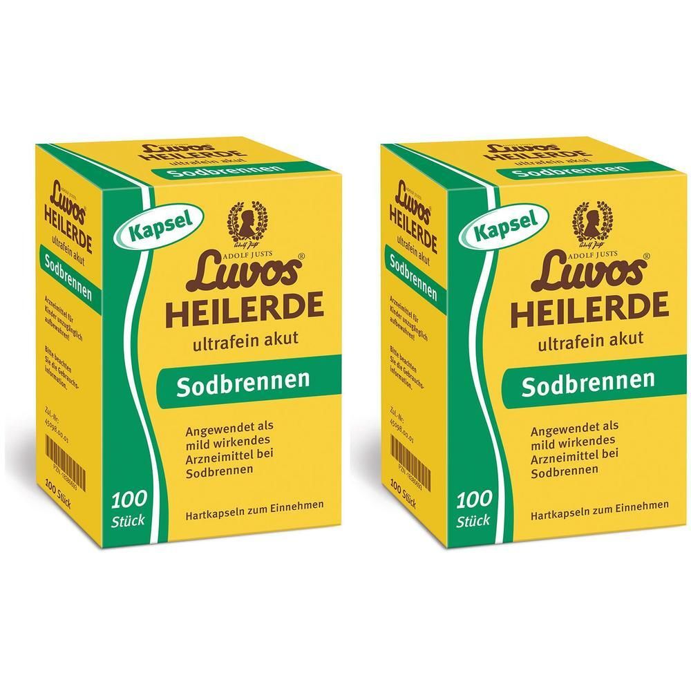 Luvos Heilerde ultrafein akut Sodbrennen Kapseln 2x 2x100 St