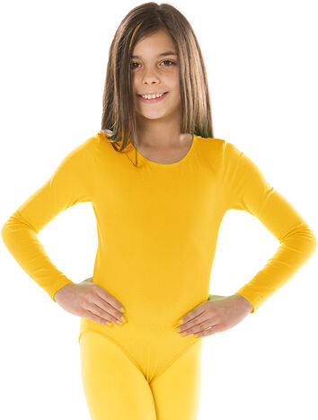 Kinder-Langarmbody, gelb