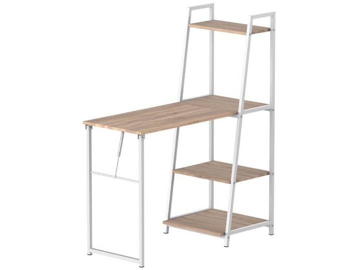 4 étagères bureau bibliothèque 2 en 1 pliable rabattable table pour petits espaces studio ou chambre