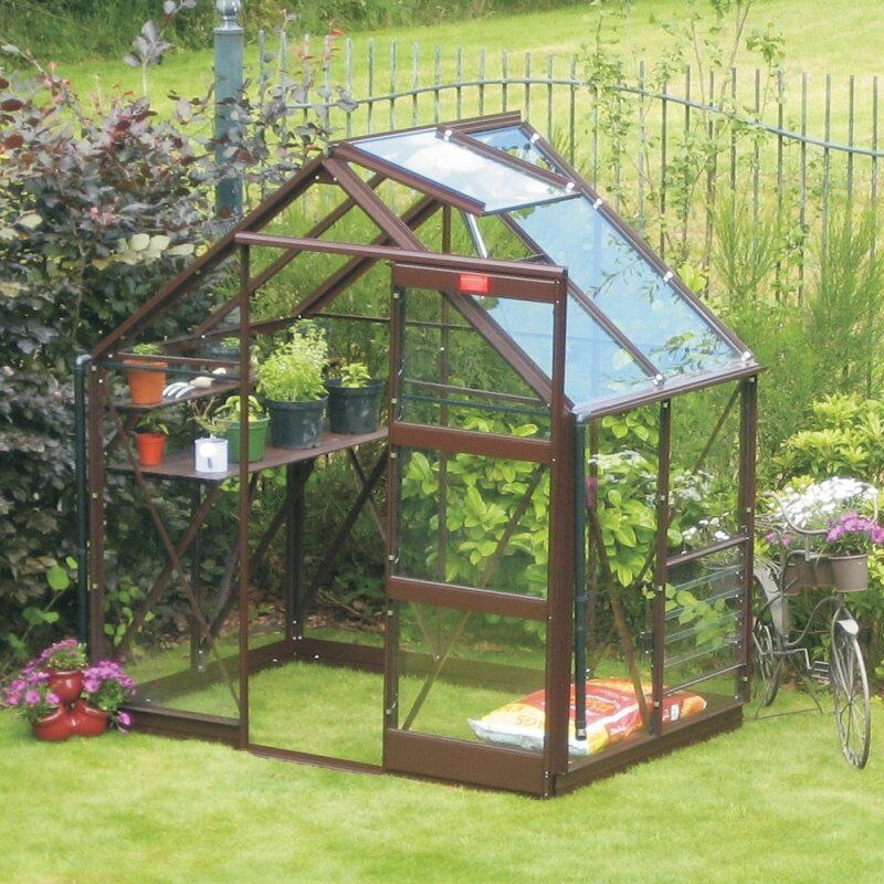 Elite Greenhouses Elite Craftsman 6x4 Greenhouse - Silver Plain Aluminium Finish