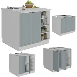 Vicco, Regal, Kücheninsel Fame-Line (60 x 82 x 82 cm)
