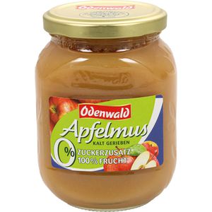 Odenwald Fruchtpüree Apfelmus im Glas, 100% Frucht, ohne Zuckerzusatz & Konservierungsstoffe, 355 g