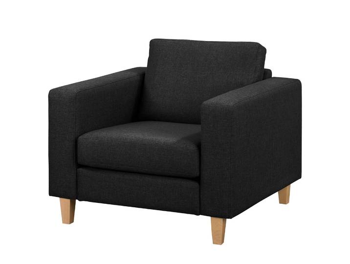 Sessel Schwarz Webstoff Lark 94 x 86 x 90cm