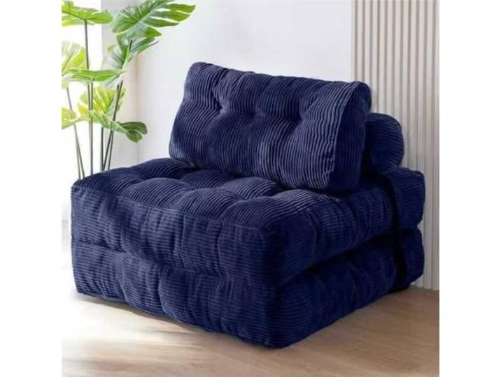 jinjindian Vakuumkomprimiertes faltbares Schlafsofa – modernes Stoffdesign Stilvolles, platzsparendes Schlafsofa mit hochdichtem Schaumstoff for Komfort.(Blue)