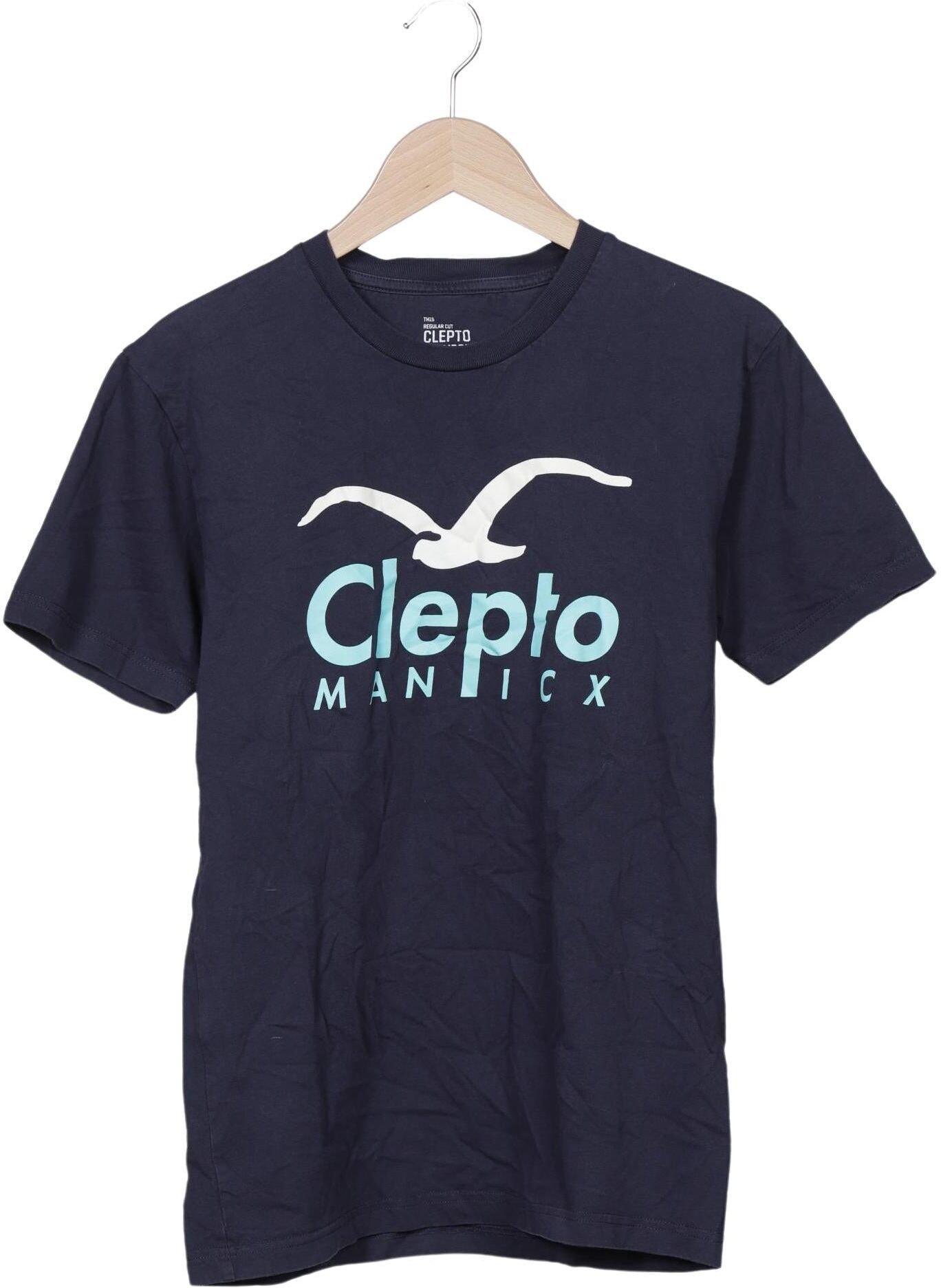 Cleptomanicx Herren T-Shirt, Marineblau, Gr. S, Baumwolle - Second Hand