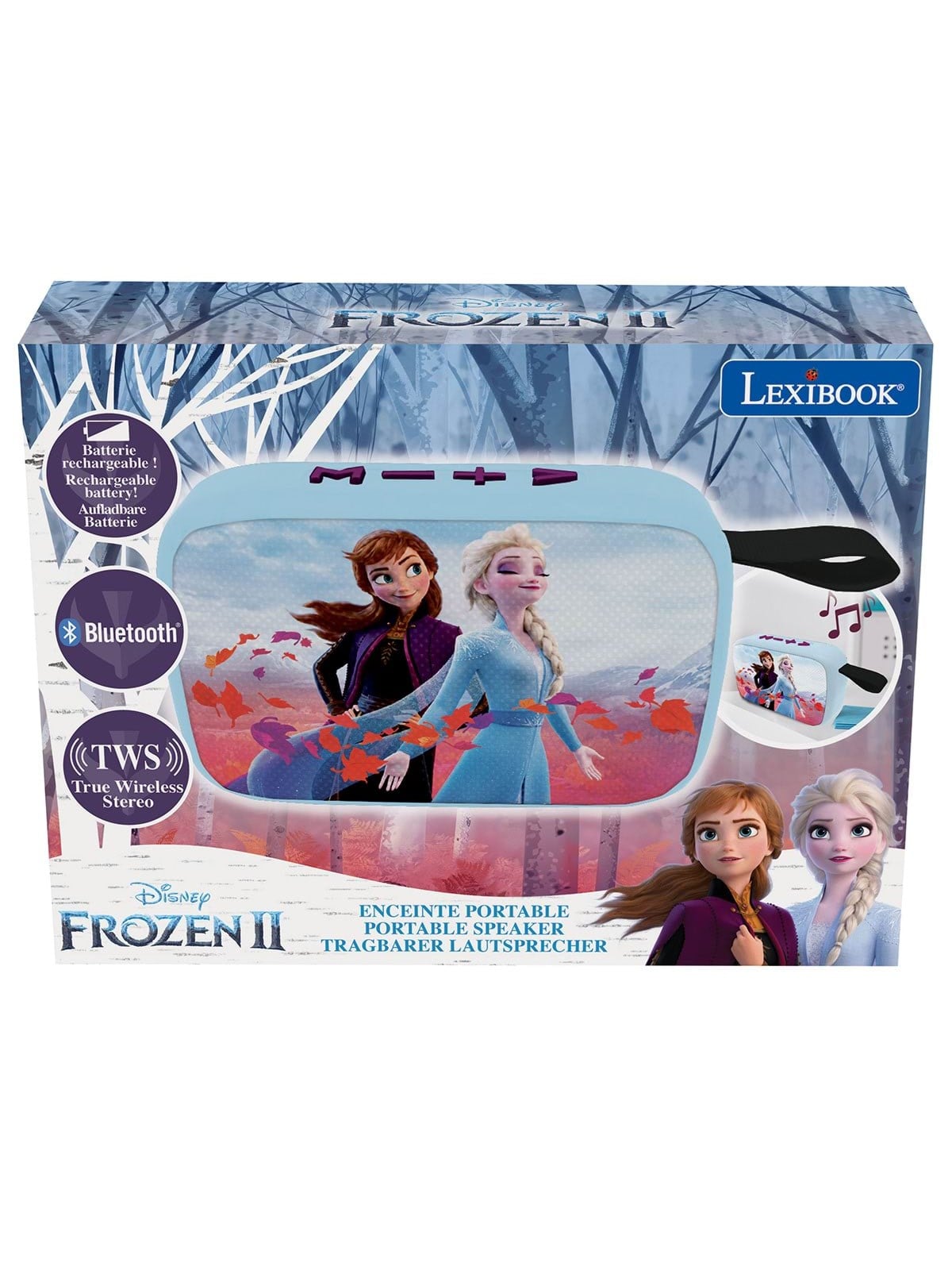 Frozen Disney Bluetooth portable speaker with fabric finish