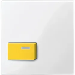 Merten 451619 Zentralplatte für Abstelltaster gelb polarweiß glänzend System M