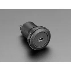 Adafruit Micro USB B auf USB A Einbauadapter, rund, 30mm, für Gehäuse bis 16mm Dicke