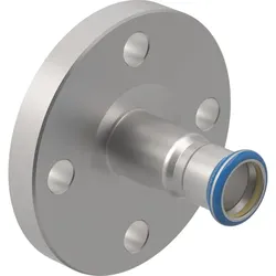 Geberit Mapress Edelstahl Flansch PN 10/16 mit Pressmuffe (Gas) d28
