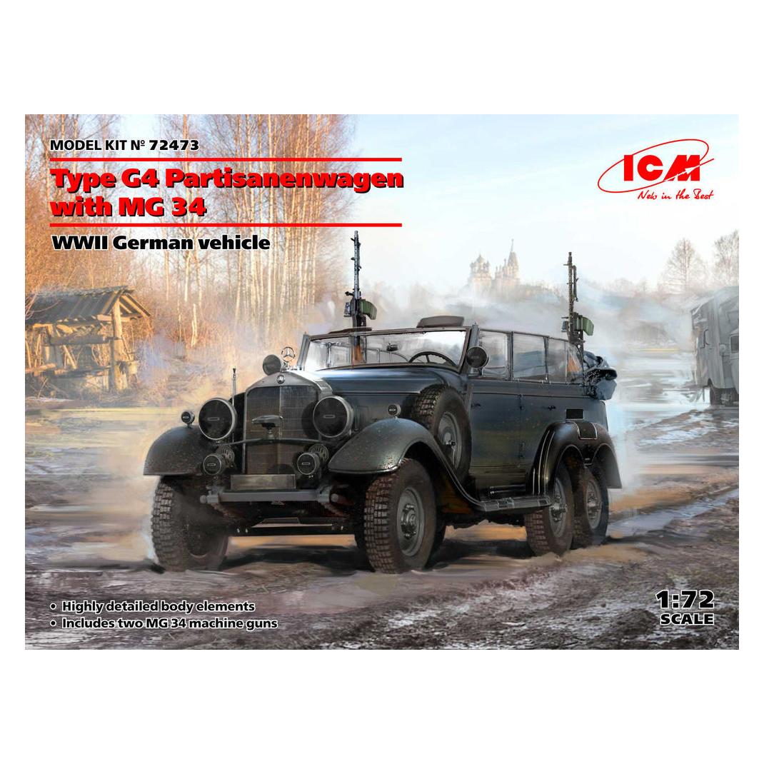 ICM Type G4 Partisanenwagen with MG 34, WWII German vehicle (72473)