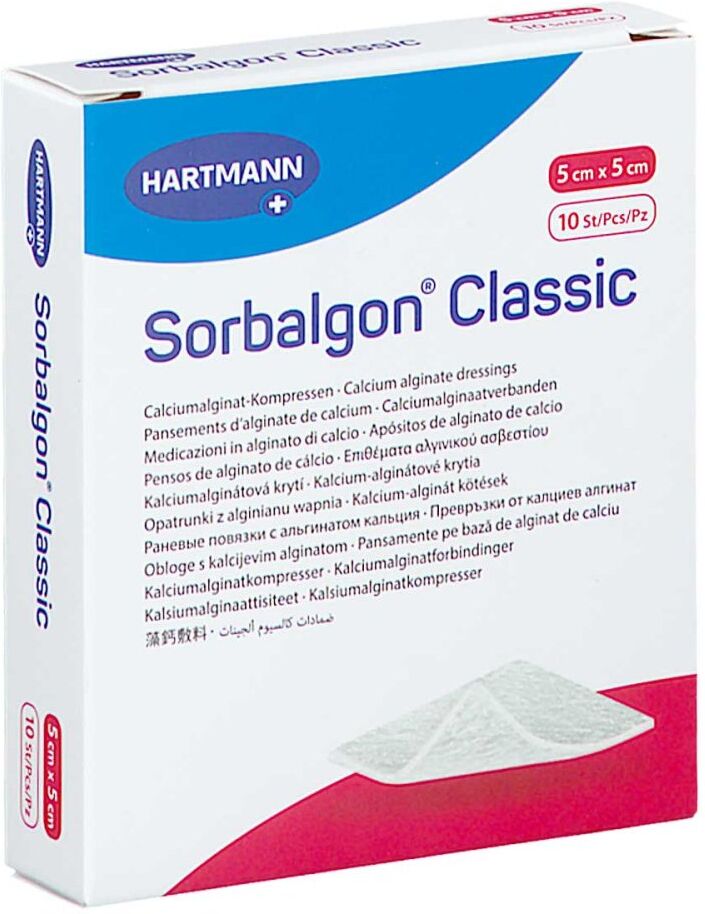 Sorbalgon Classic 5x5 Cm Calciumalginat-kompresse