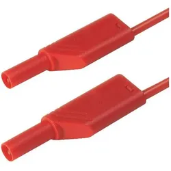 Hirschmann, Messleitung, BERÜHRUNGSSICHERE MESSLEITUNG 4mm 50cm / ROT (MLB-SH/WS 50/1)