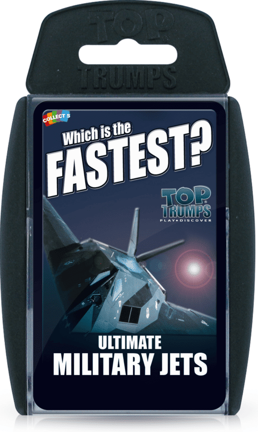 Top Trumps Ultimate Military Jets Card Game, Ages 8+, 2-6 Players, by Winning Moves