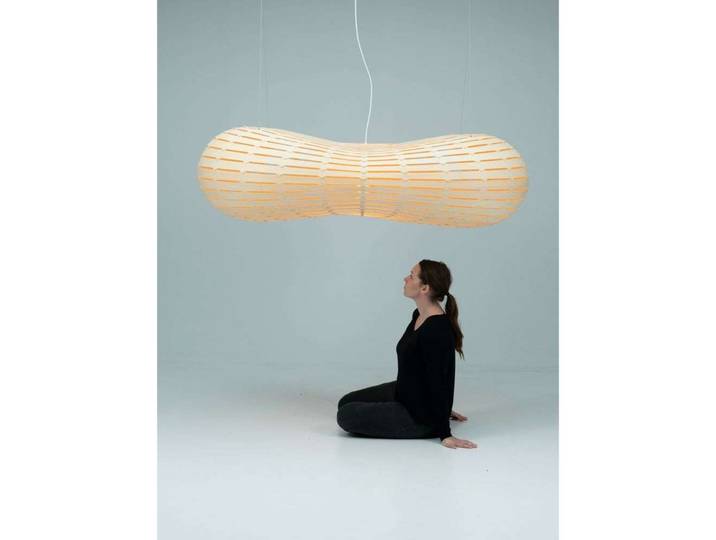 Cloud Pendelleuchte Large Bamboo - David Trubridge - Wohnzimmer - Bambus