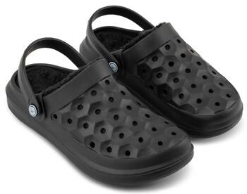 Women's Varsity Lined Clog by Joybees in Black (Size 5 M)
