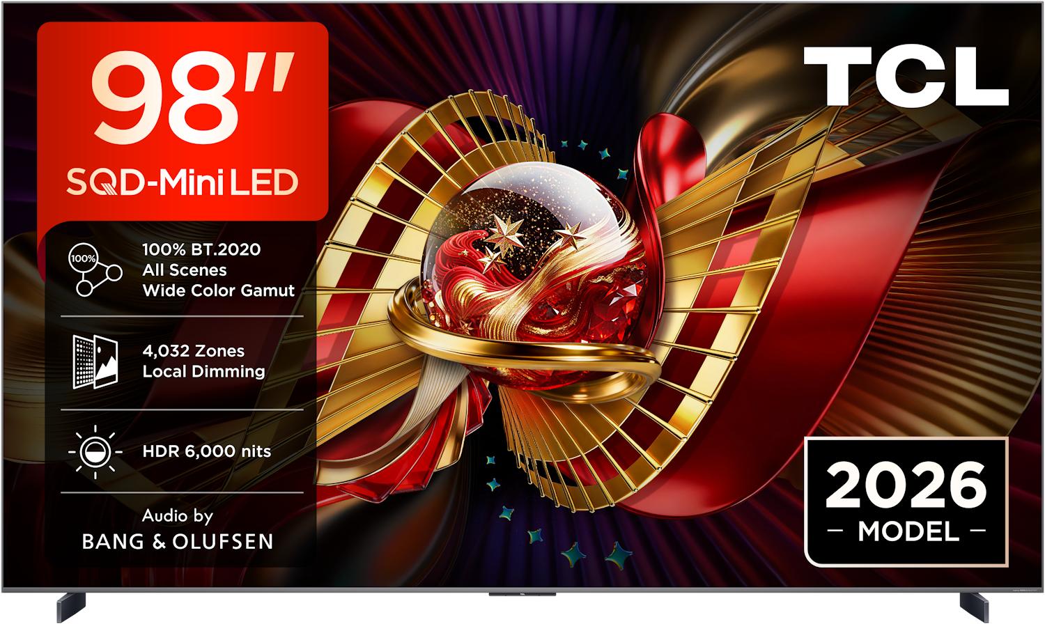 TCL 98C89L, 2,49 m (98"), 3840 x 2160 Pixel, 4K Ultra HD, SQD-Mini LED, Smart-TV, Schwarz