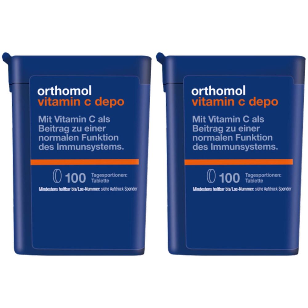 Orthomol Vitamin C depo - Nahrungsergänzungsmittel mit Depot-Wirkung für eine normale Funk 2x100 St Tabletten