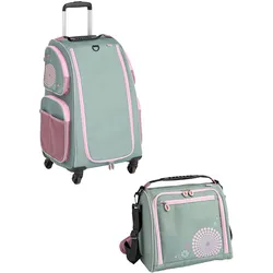 HABA Unisex Kinderkoffer Schranktrolley 4 Rollen und Trolleytasche 1er Pack