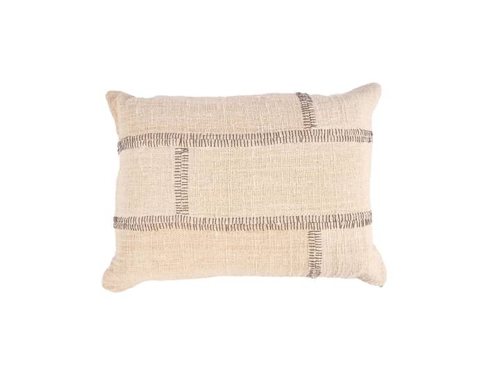 Housse de coussin en coton beige 50x70x2cm
