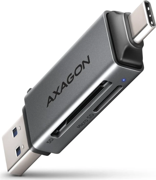 AXAGON CRE-DAC MINI Kartenleser SD / microSD, UHS-I, SUPERSPEED USB-A + USB-C