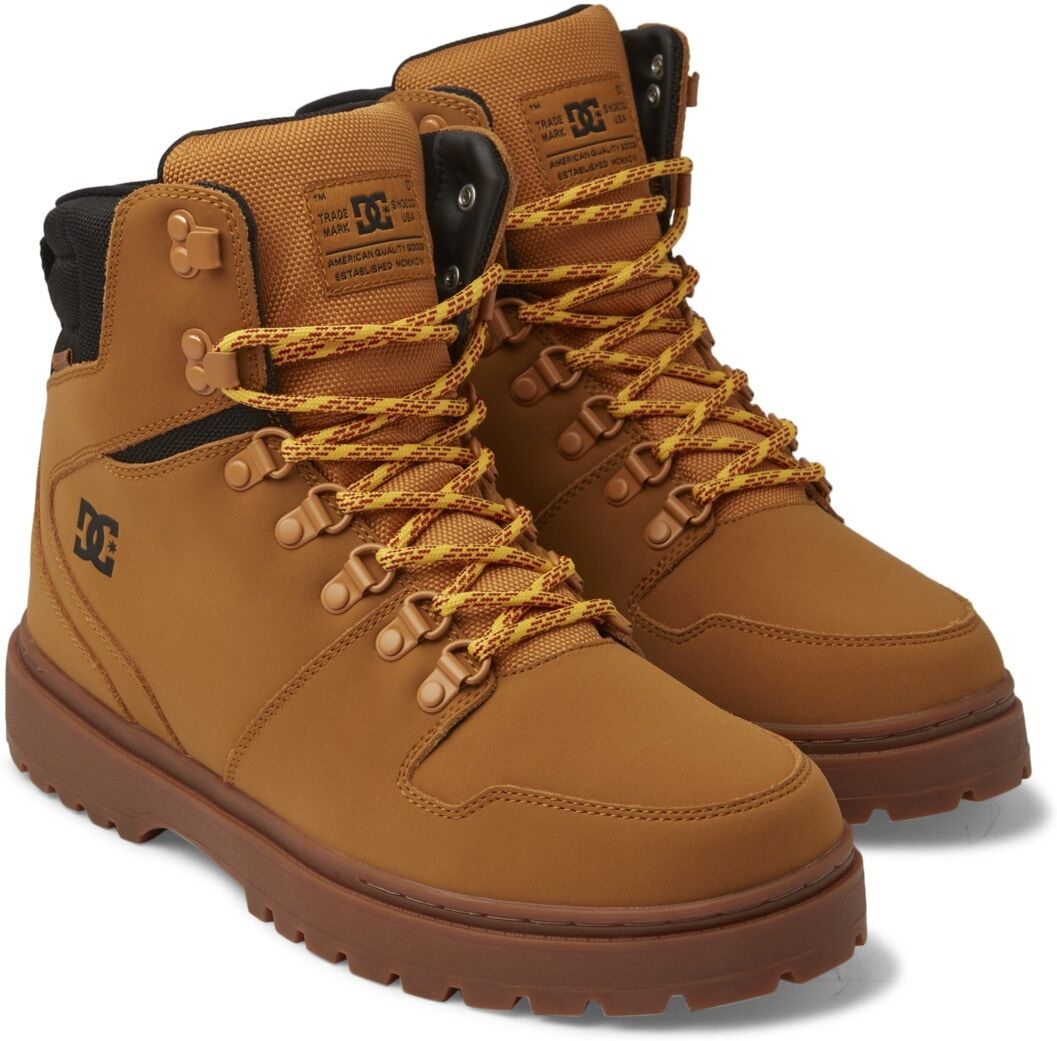 Stiefel DC SHOES "Peary Tr", Herren, Gr. 10 (43), beige (wheat, schwarz), Obermaterial: Leder (Kuh) / Futter: Textil / Außensohle: Gummi., Schuhe Stiefel