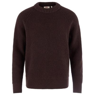 Fjällräven - Övik Waffle Knit - Wollpullover Gr XS braun