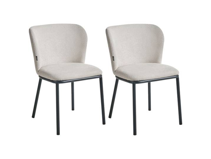 ESSZIMMERSTUHL 2er-Set Stoff Hellbeige Artesia