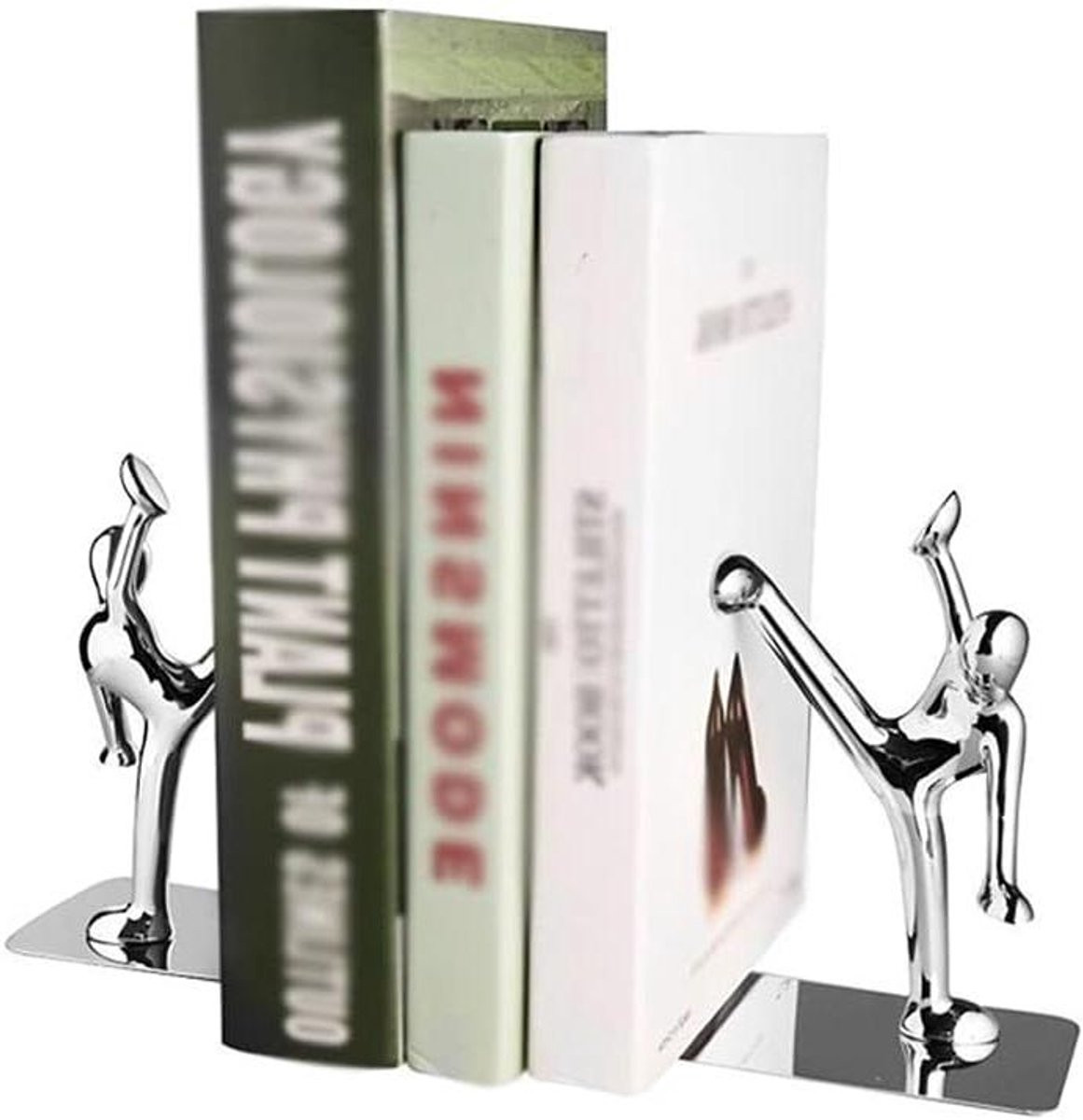 Rode Boekensteunen met Kung Fu Design - Boekenstandaard voor het Organiseren - Hoogte: 18 cm