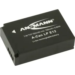 Ansmann A-Can LP-E12 - Batterie - Li-Ion - 750 mAh - für Canon EOS 100D, Kiss M,...