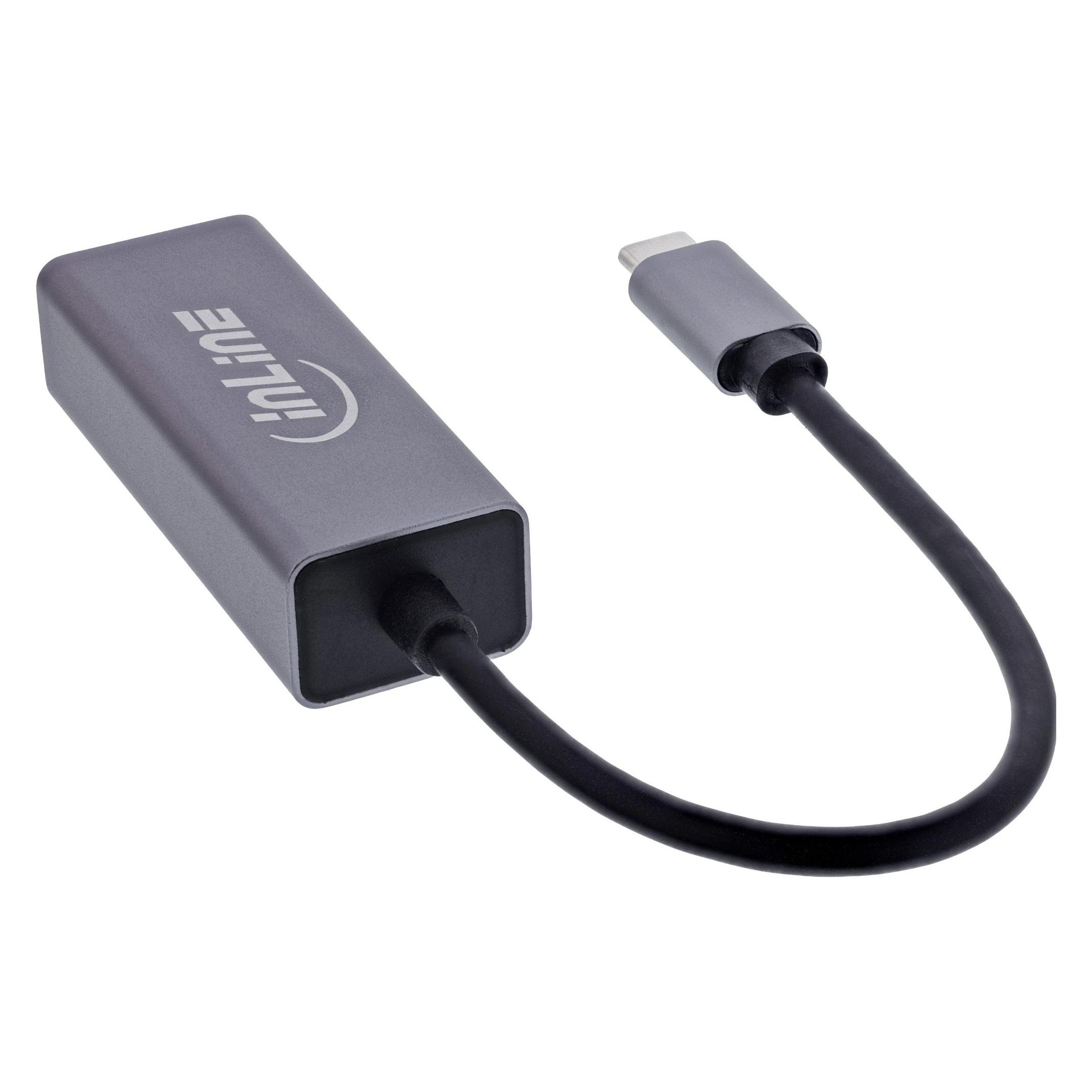 InLine USB 3.2 Netzwerkadapter Kabel (USB-C, RJ45 (1x)) (33380Q)