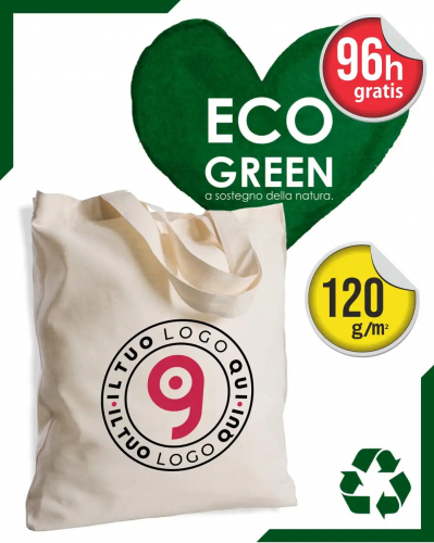 Shopper personalizzate in cotone naturale da 120 gr Personalizzate o neutre