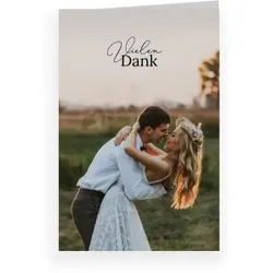 Dankeskarte Hochzeit: Pur mit Fotos